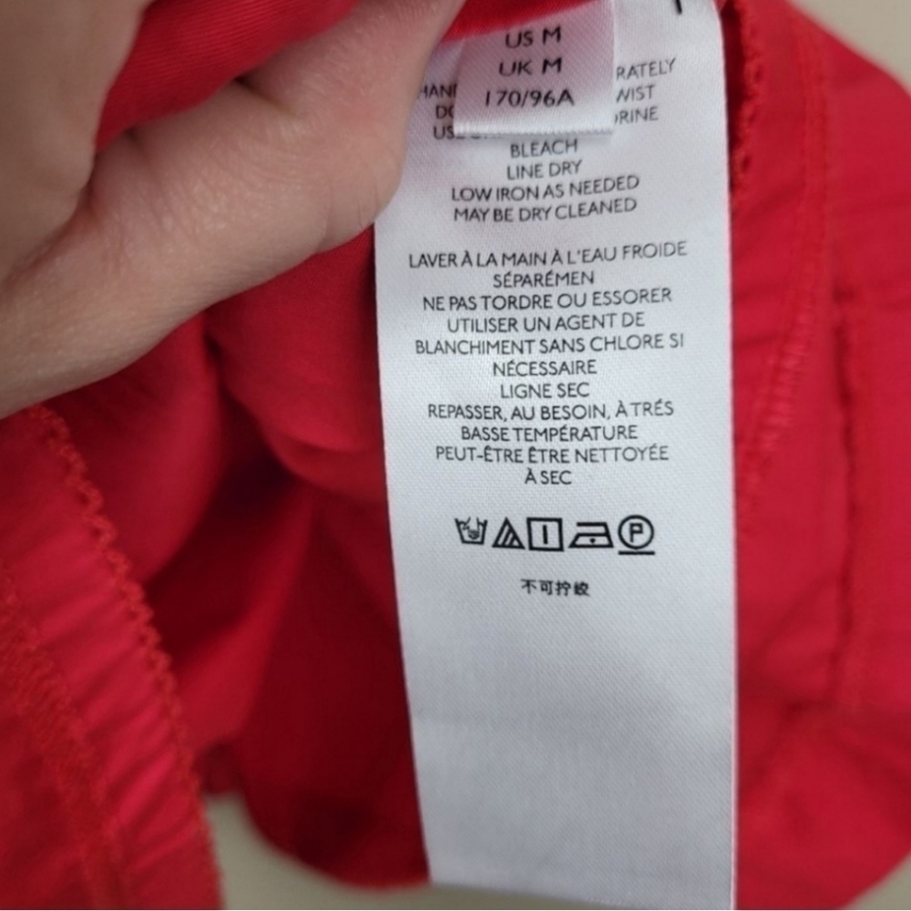 Anthropologie Maeve Puff-Sleeved Sweetheart Mini Dress Red Size Medium - Picture 7 of 10